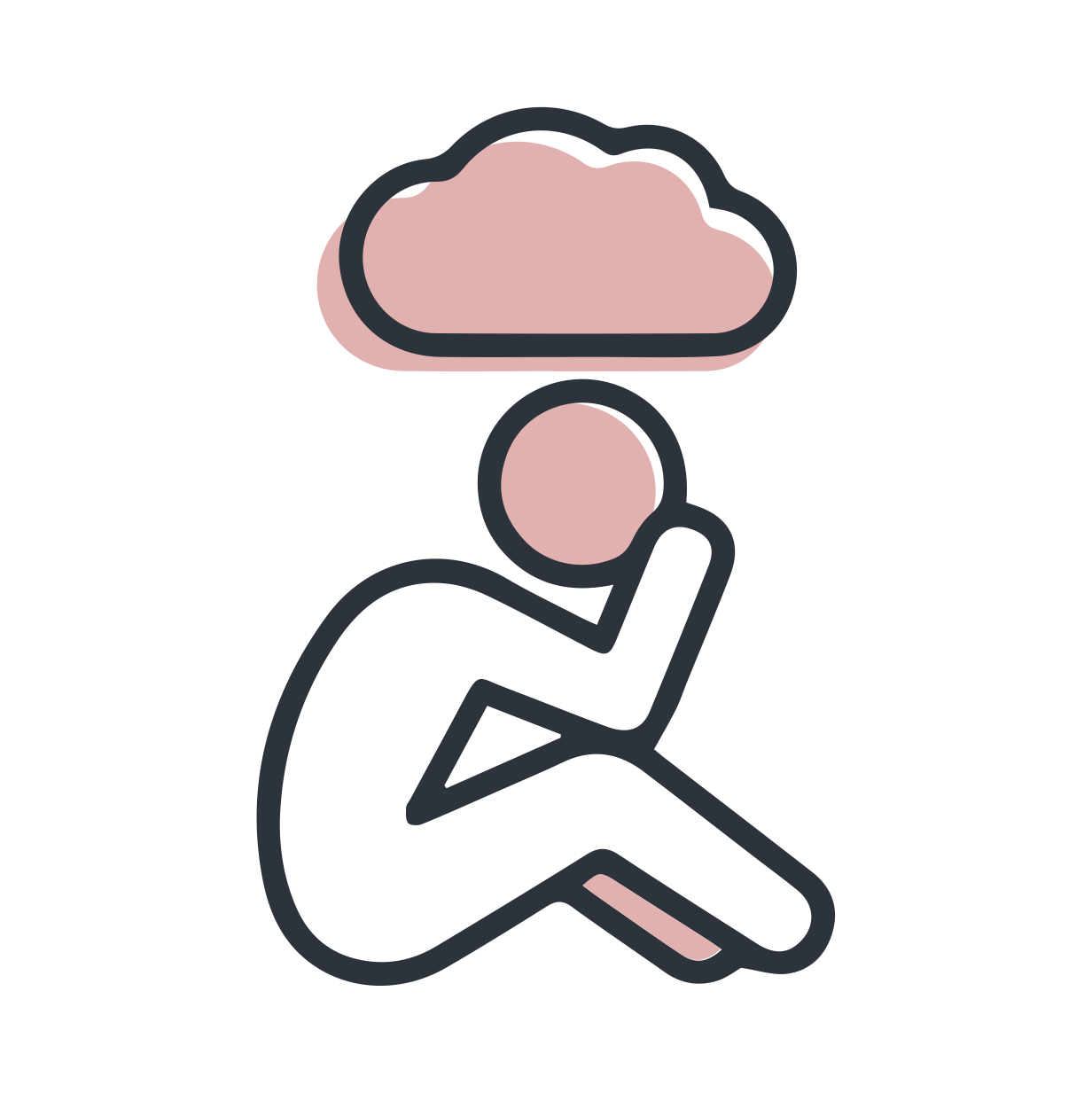 Icon representing anxiety and worry care